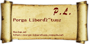 Porga Liberátusz névjegykártya